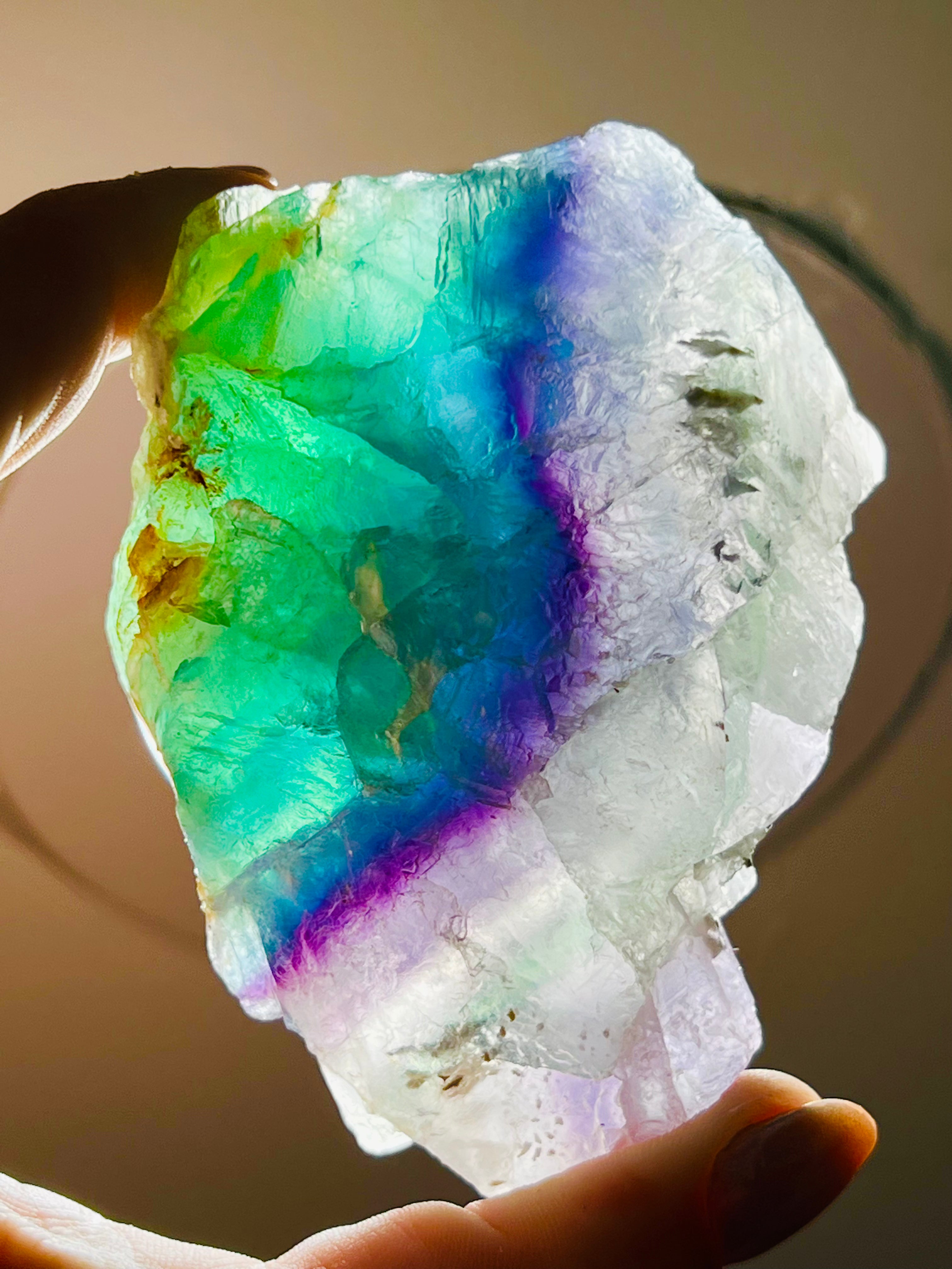 Raw Rainbow Fluorite Large