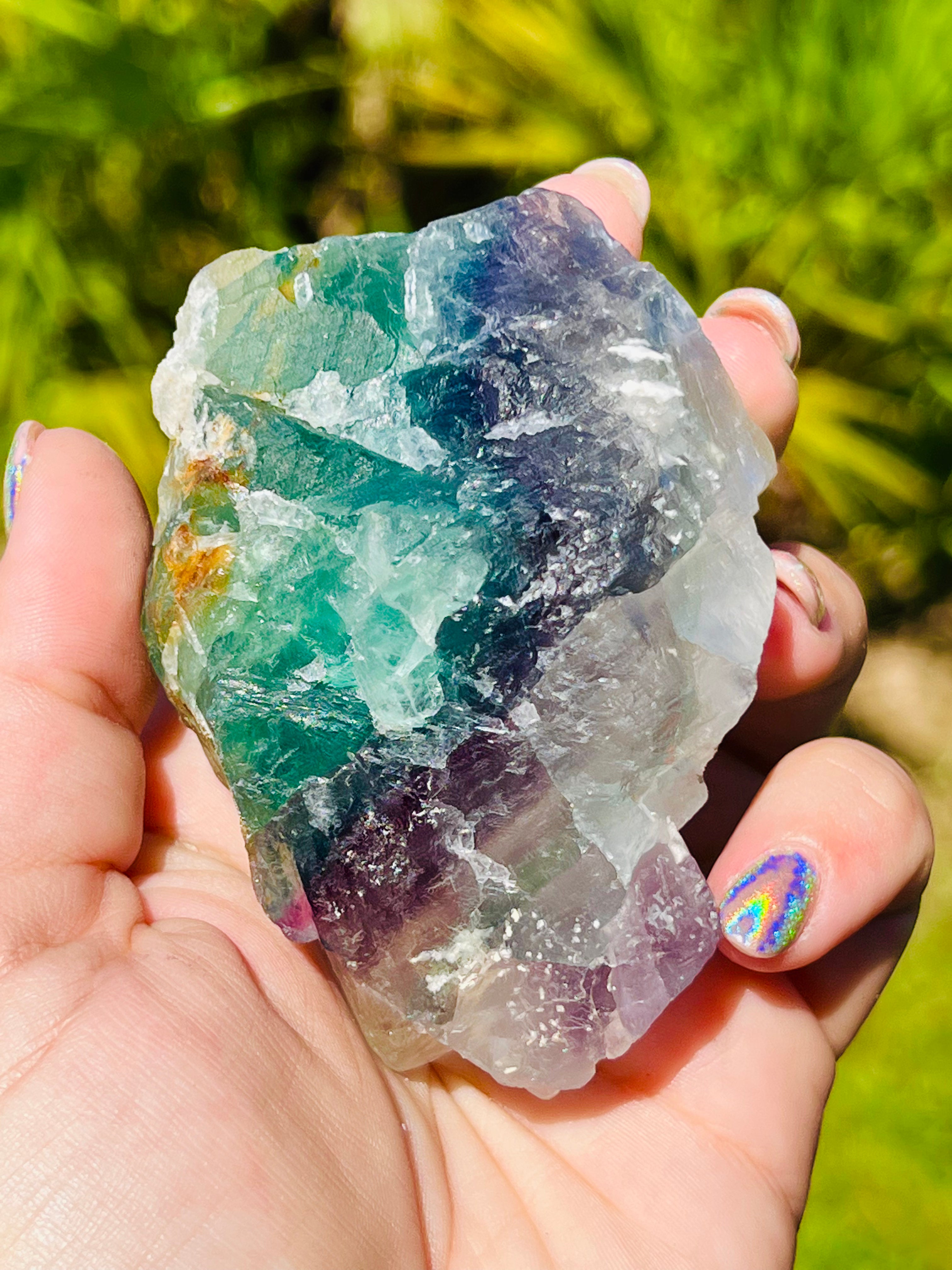 Raw Rainbow Fluorite Large