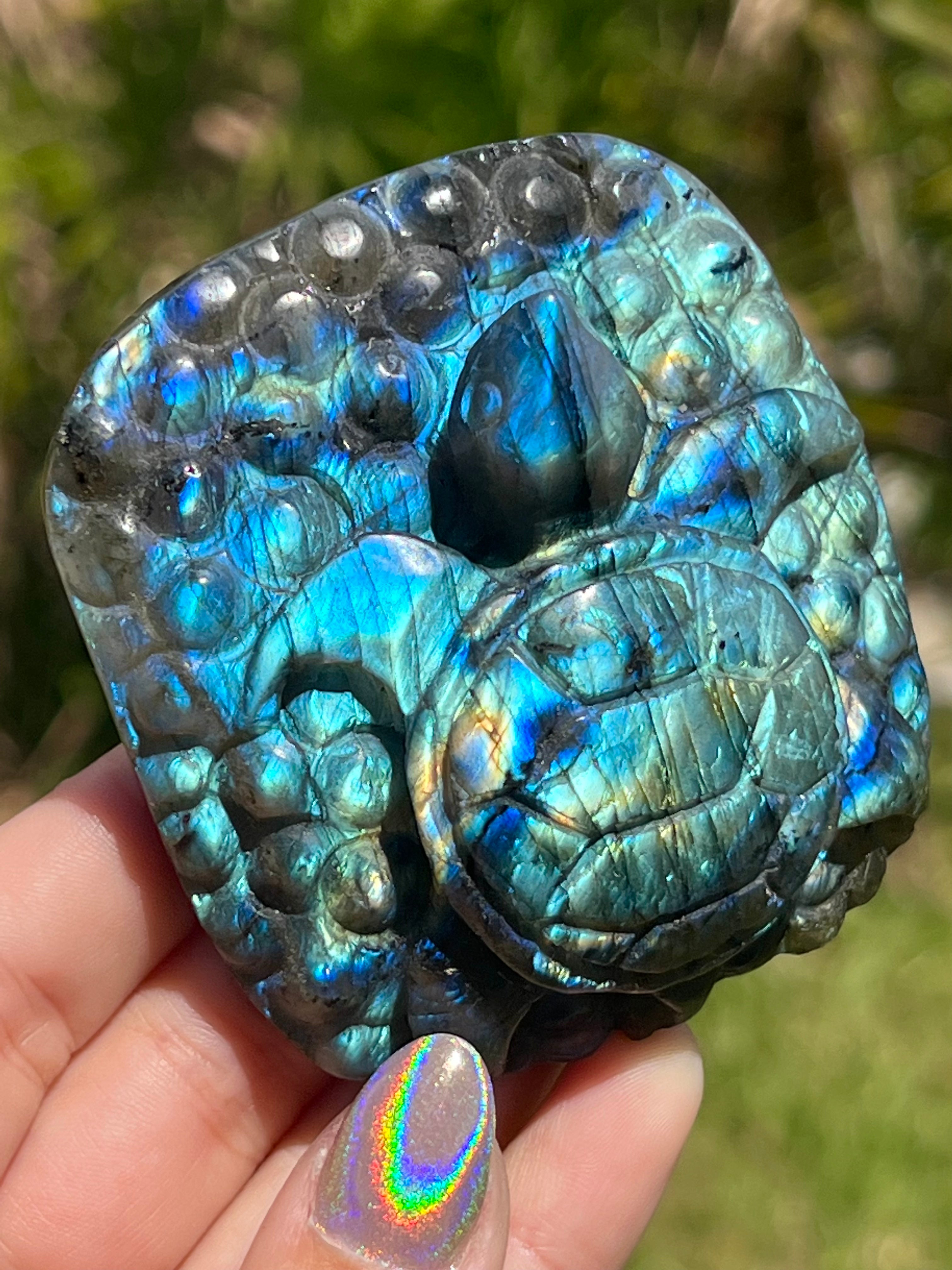 Labradorite Magical Turtle Carving