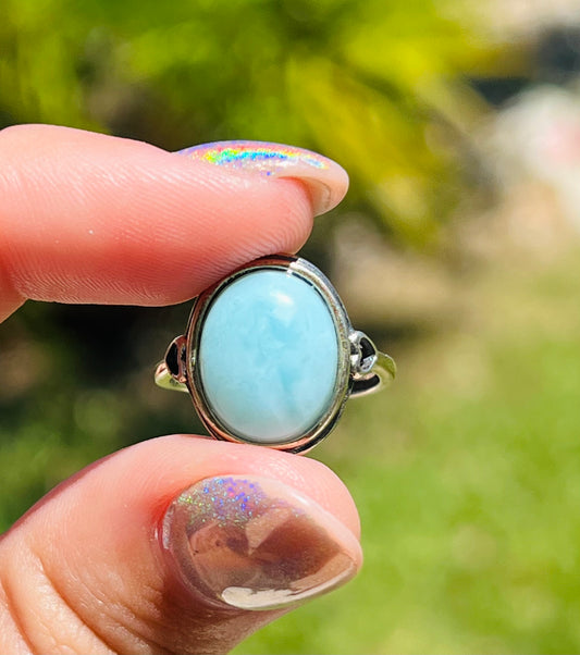 Larimar Sterling Ring
