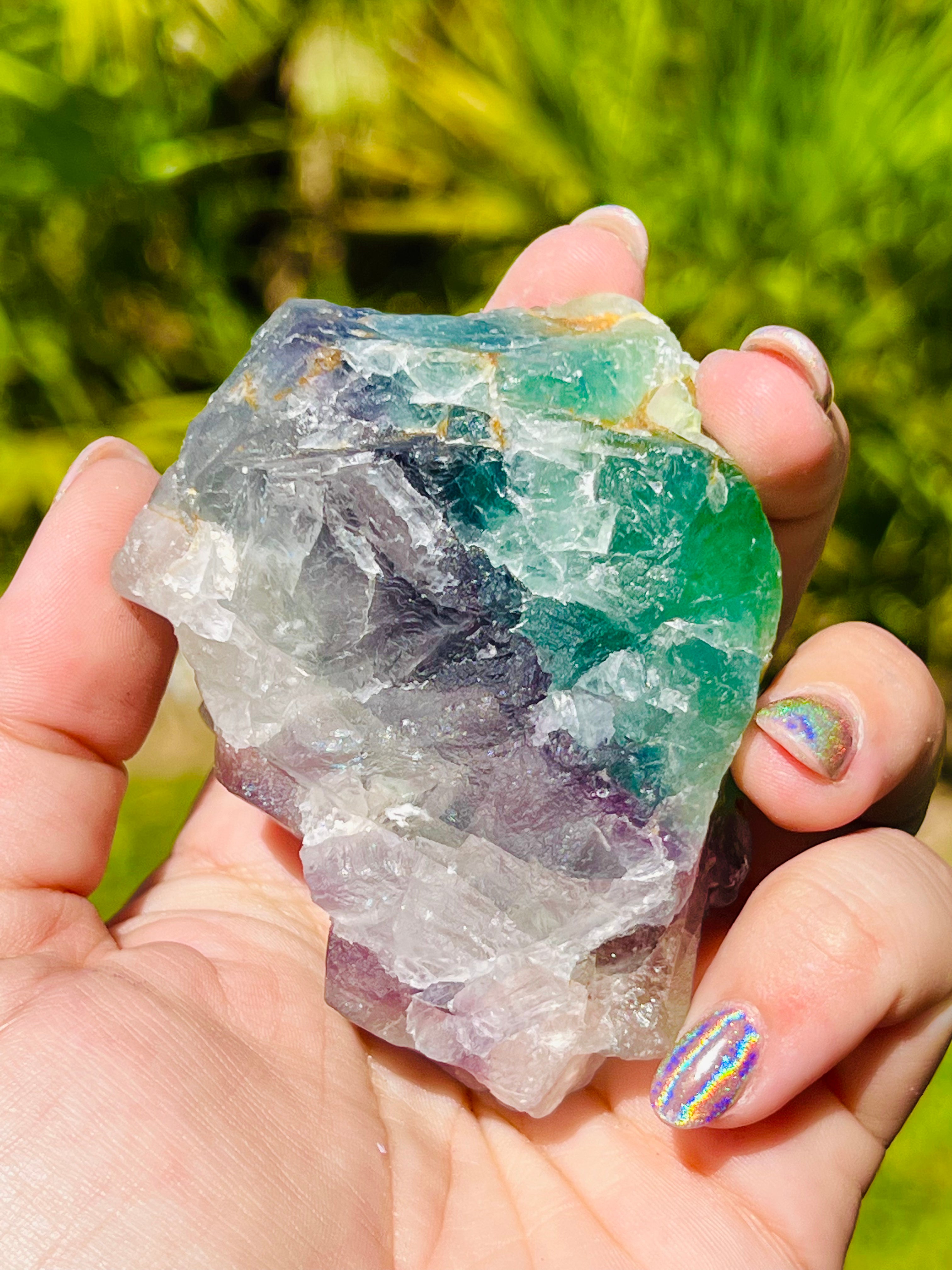 Raw Rainbow Fluorite Large