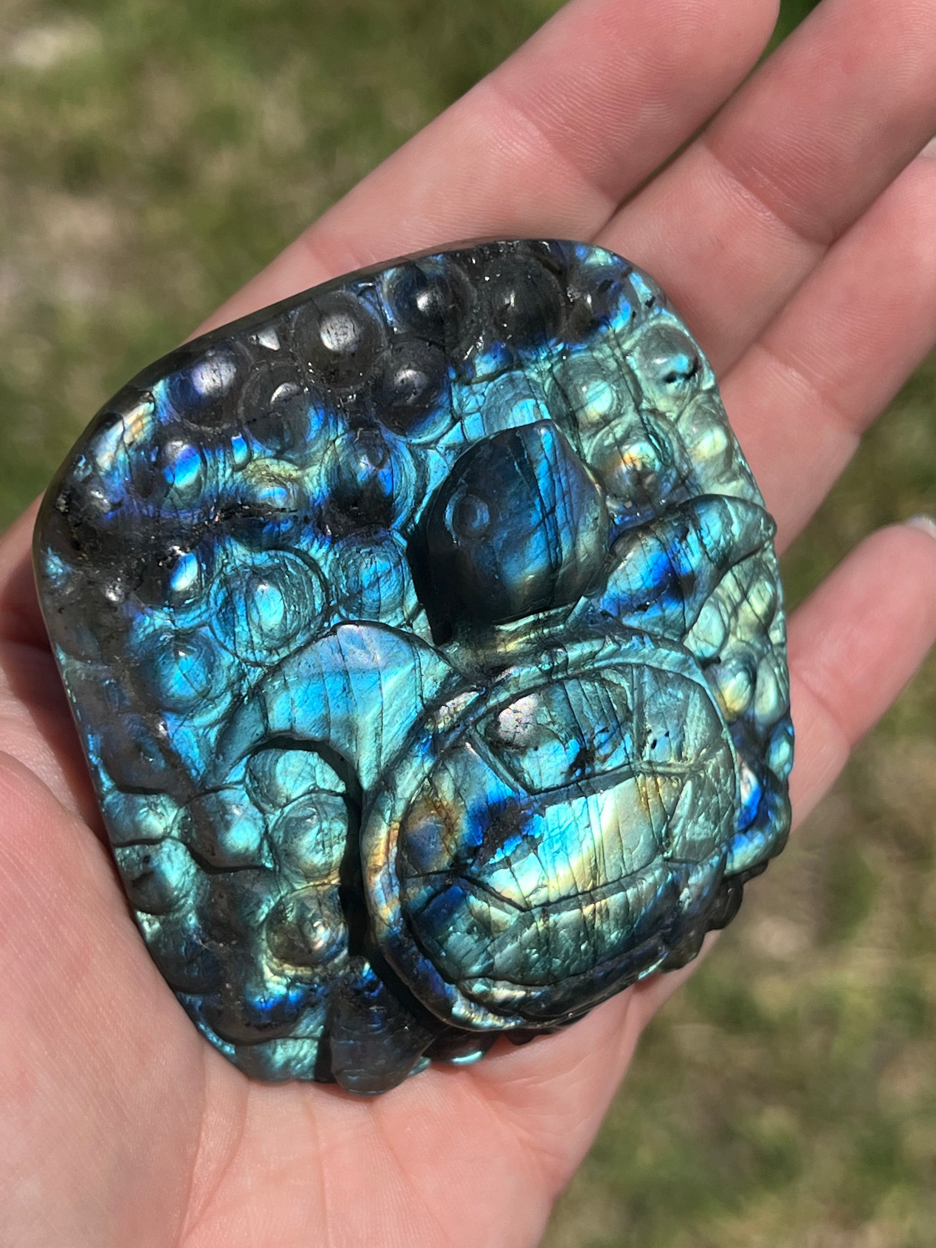 Labradorite Magical Turtle Carving