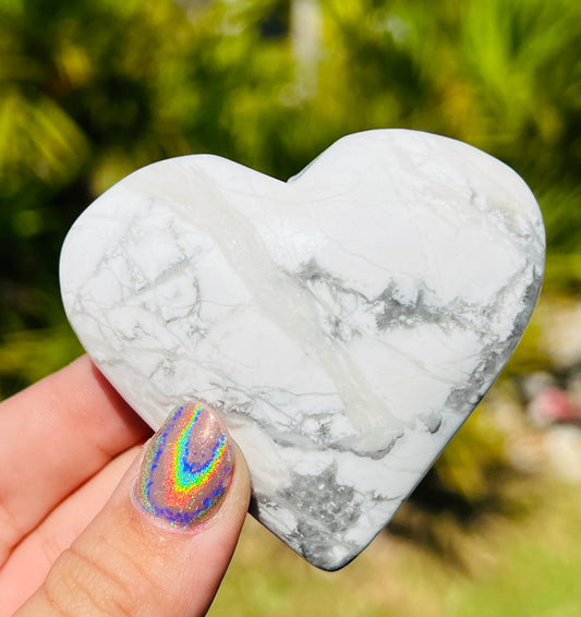 Howlite Heart Large