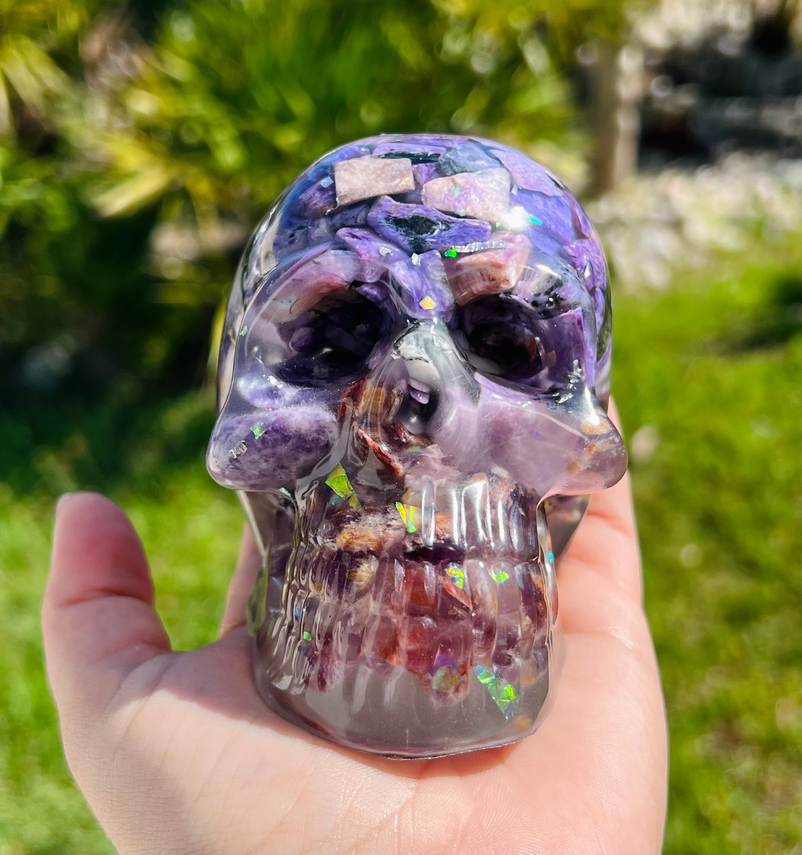 Glow in the Dark Crystal Skull XL