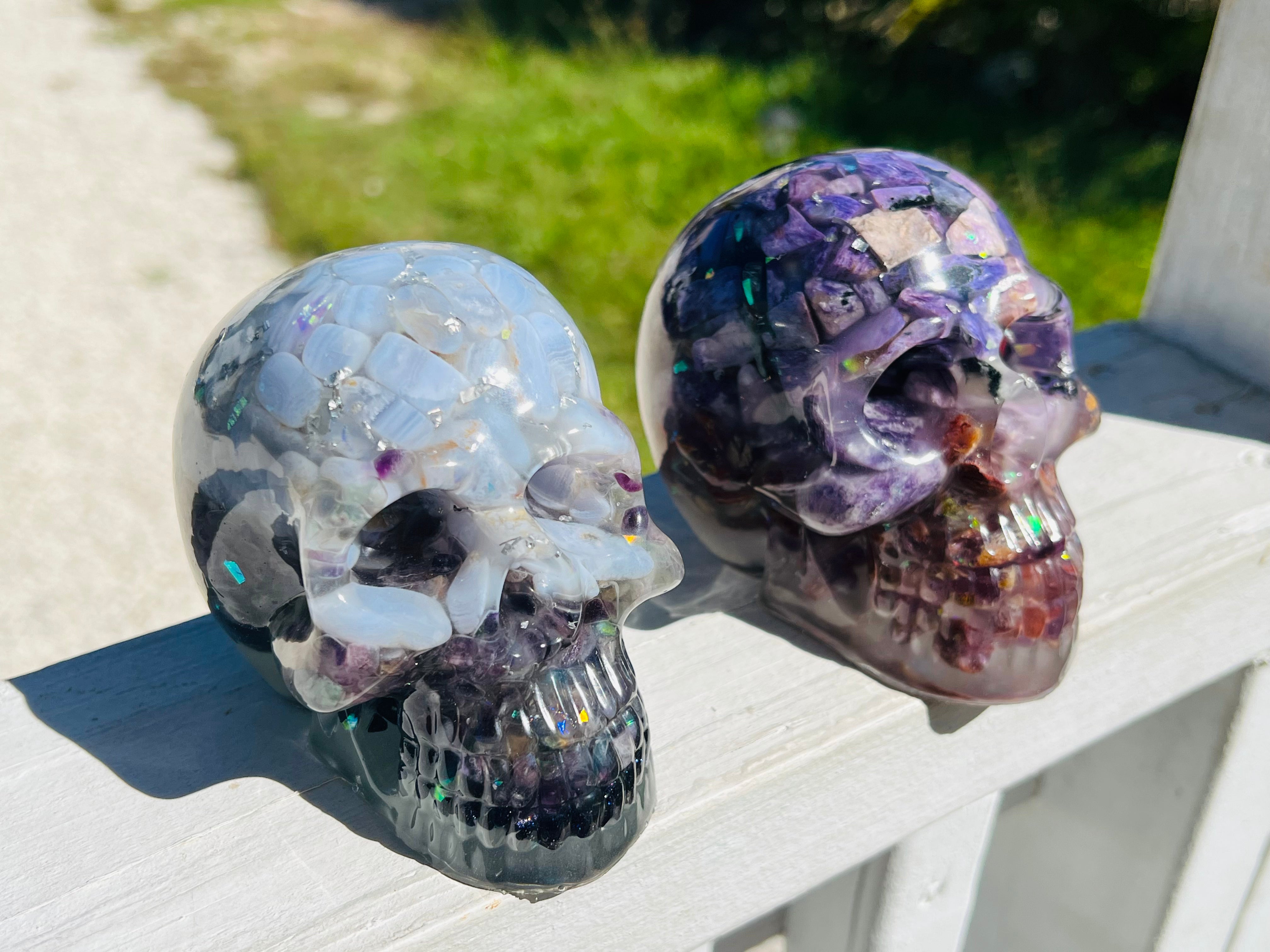 Glow in the Dark Crystal Skull XL