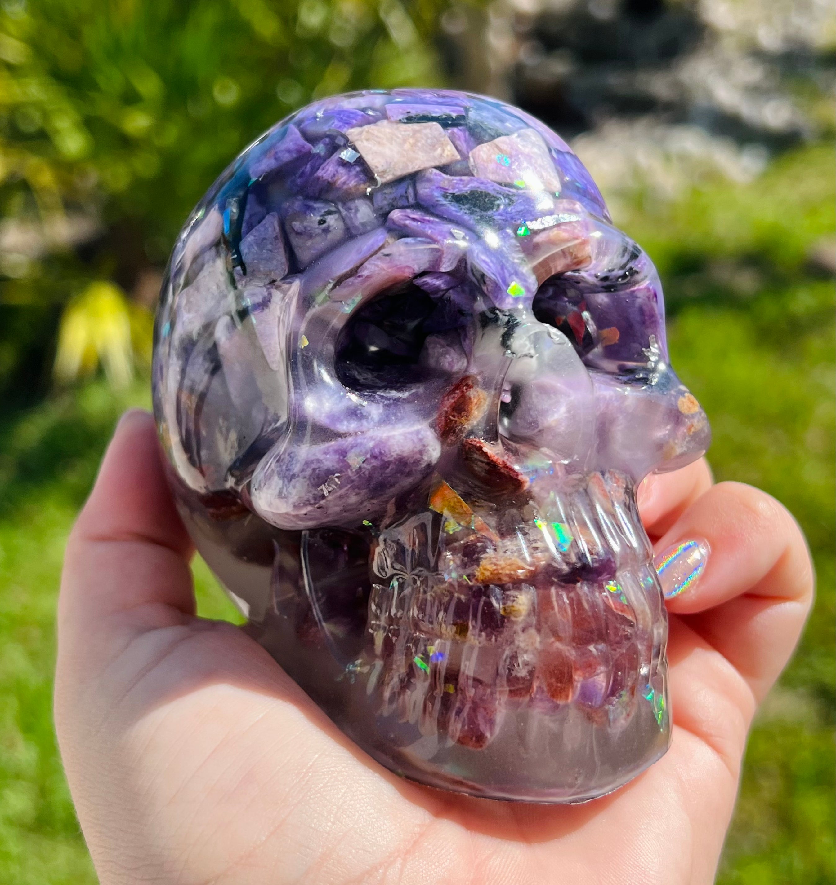 Glow in the Dark Crystal Skull XL